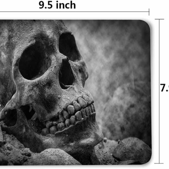 Gaming Mousepad Black Scary Skull,Mouse Pads for Computers Laptop Gaming Office - Picture 6 of 7